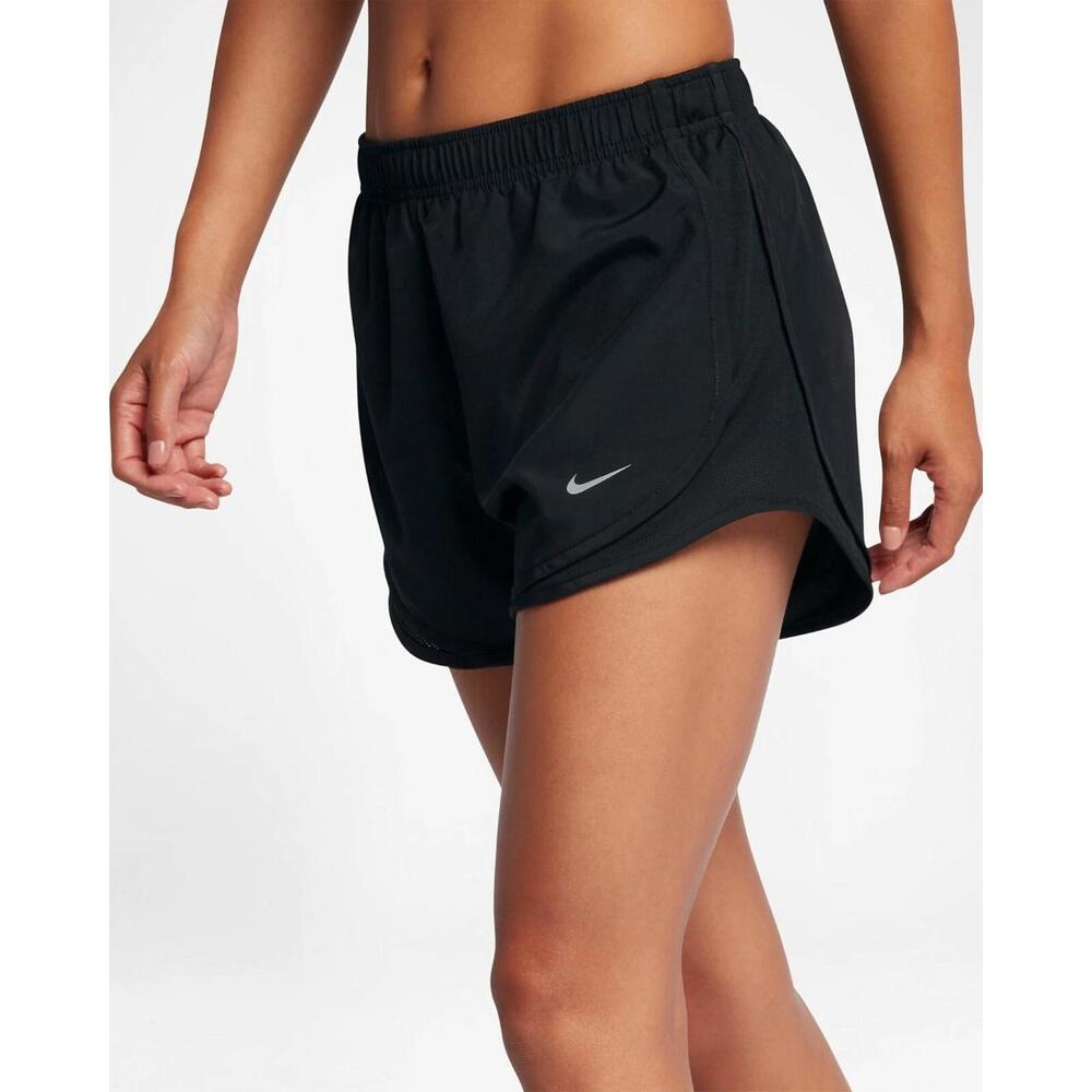 Nike Women's Dri-FIT Brief-Lined Running Shorts-Black-L